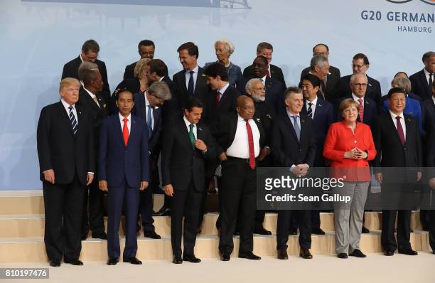 Leaders, including U.S. President Donald Trump , Indonesian President Joko Widodo , South African President Jacob Zuma , German Chancellor Angela...