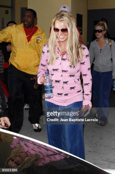 Britney Spears leaves Bally Fitness on May 7, 2008 in Culver City, California.