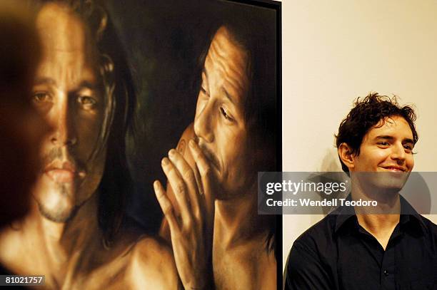 Vincent Fantauzzo is announced as the winner of the People's Choice Award for the 2008 Archibald Prize at the Art Gallery of New South Wales on May...