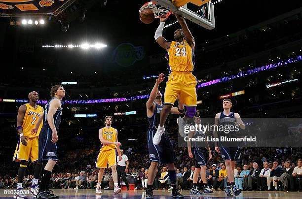 Kobe Bryant of the Los Angeles Lakers puts a shot up against the Utah Jazz in Game Two of the Western Conference Semifinals during the 2008 NBA...