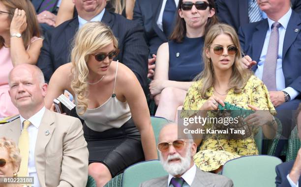 Camilla Kerslake and Amy Huberman attend day 5 of Wimbledon 2017 on July 7, 2017 in London, England.