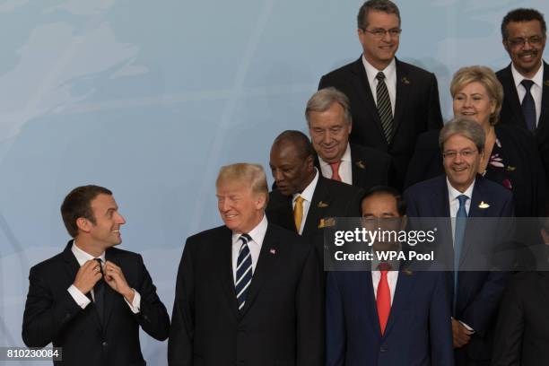 French President Emmanuel Macron, US President Donald Trump, Indonesian president Joko Widodo and Mexican president Enrique Pena Nieto and ) Guinean...