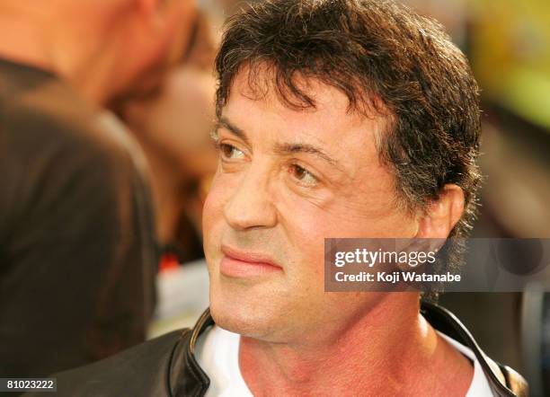 Actor/director Sylvester Stallone attends "Rambo" Japan Premiere at Roppongi Hills on May 8, 2008 in Tokyo, Japan. The film will open on May 24 in...
