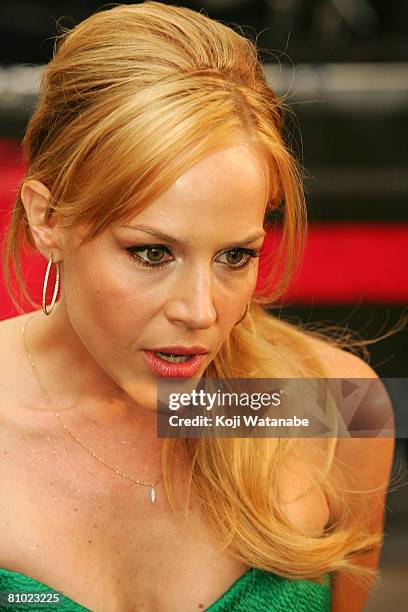 Actress Julie Benz walks on the red carpet during "Rambo" Japan Premiere at Roppongi Hills on May 8, 2008 in Tokyo, Japan. The film will open on May...