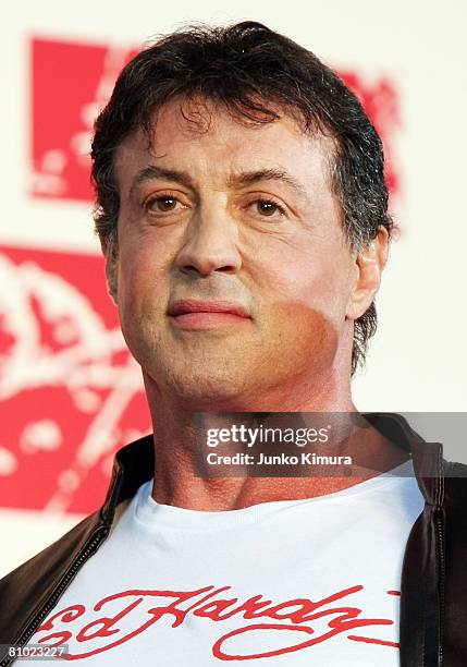 Actor/director Sylvester Stallone attends the "Rambo" Japan Premiere at Roppongi Hills on May 8, 2008 in Tokyo, Japan. The film will open on May 24...