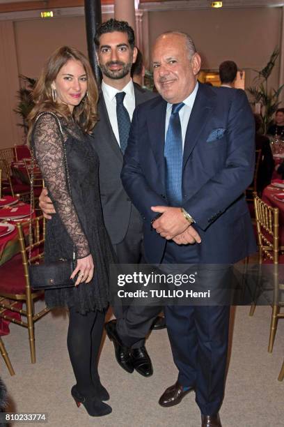 At the evening gala for the 10th anniversary of the Prince Albert II de Monaco Foundation, Maya and Fadh Hariri and Maurice Amon pose for Paris Match...