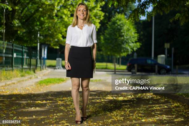 Sophie Beaudouin-Hubiere, 44 years, the new member of the French Parliament, from the Presidential party on june 17, 2017 in Limoges, France. Sophie...