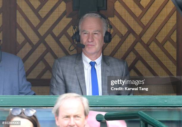 Commentator John McEnroe during day 5 of Wimbledon 2017 on July 7, 2017 in London, England.
