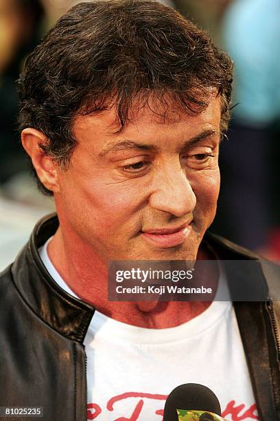 Actor Sylvester Stallone walks the red carpet during "Rambo" Japan Premiere at Roppongi Hills May 8, 2008 in Tokyo, Japan. The film will open on May...
