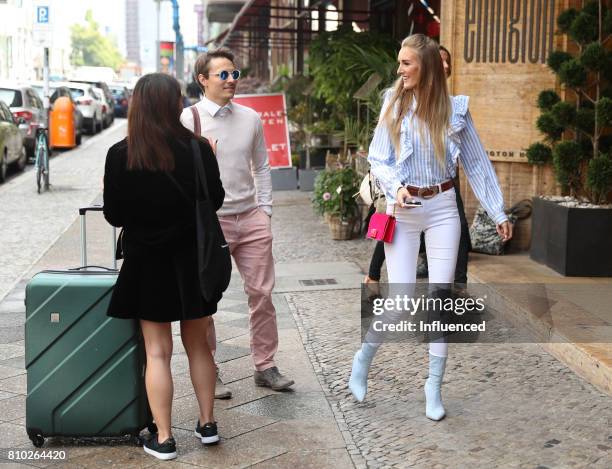 Influencer Leslie Huhn attends the Gala Fashion Brunch Ellington Hotel on July 7, 2017 in Berlin, Germany.