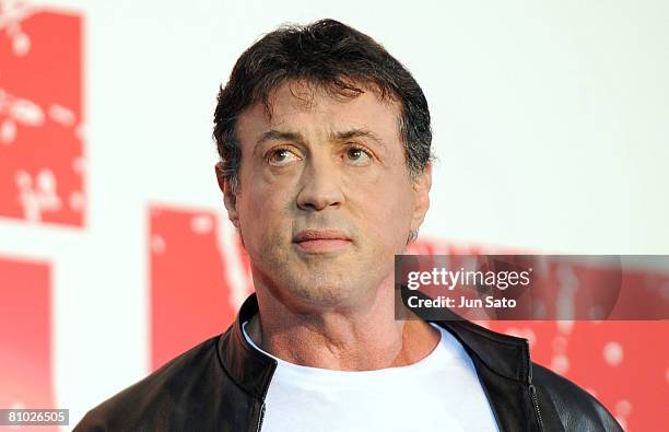 Actor Sylvester Stallone attends "Rambo" Japan Premiere at Roppongi Hills on May 8, 2008 in Tokyo, Japan.