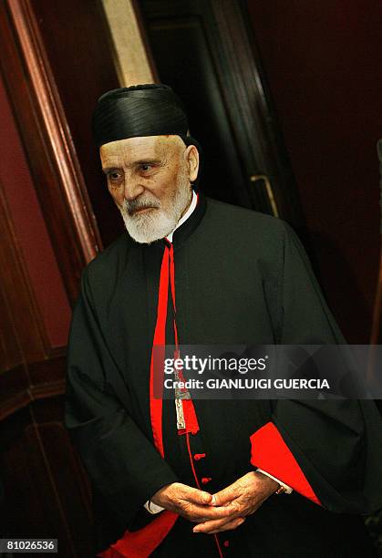 His Eminence Cardinal Nasrallah Peter Sfeir Patriarch of Antioch and all the East arrives on May 08, 2008 to attend a lunch with foreign dignitaries...