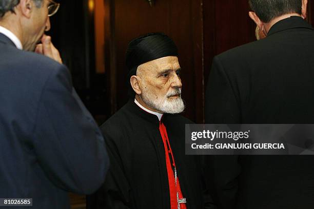 His Eminence Cardinal Nasrallah Peter Sfeir Patriarch of Antioch and all the East arrives on May 08, 2008 to attend a lunch with foreign dignitaries...