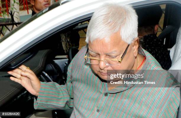 President Lalu Prasad Yadav coming out from court after appearing before a special CBI court in connection of a Fodder Scam case at Court premises,...