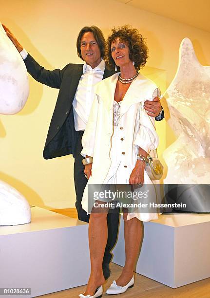 Hans-Wilhelm Mueller-Wohlfahrt pose with his wife Karin Mueller-Wohlfahrt during the opening of his new 'MW Orthopedic Centre' at the Alter Hof in...