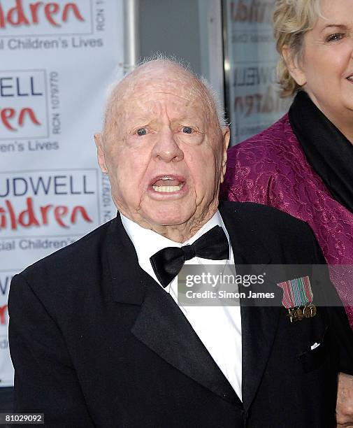 Mickey Rooney and wife arrive at the Caudwell Childrens 'Legends' Charity Ball on May 08, 2008 in London, England.