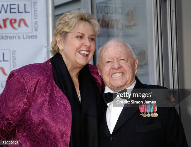 Mickey Rooney and wife arrive at the Caudwell Childrens 'Legends ' Charity Ball on May 08, 2008 in London, England.