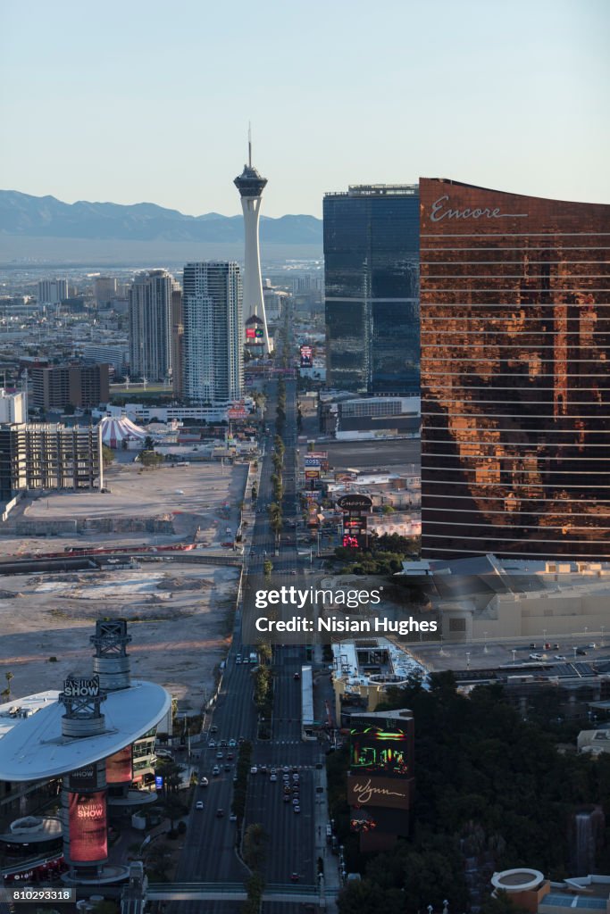 Aerial photo of Las Vegas looking North