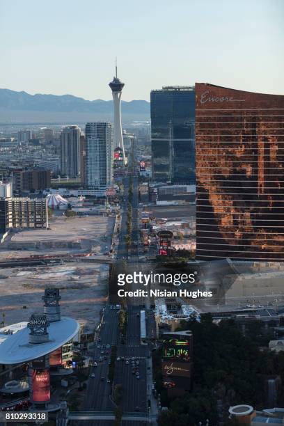 aerial photo of las vegas looking north - wynn las vegas stock pictures, royalty-free photos & images