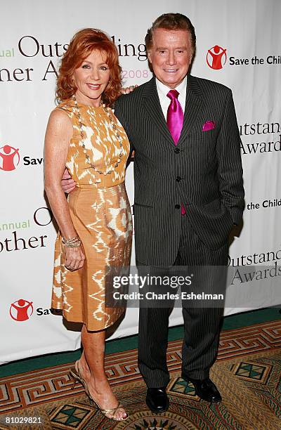 Host Joy Philbin and TV Personality Regis Philbin attend the 30th Annual "Outstanding Mother Awards"at The Pierre New York Hotel on May 8, 2008 in...