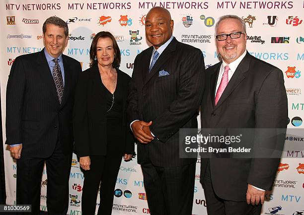 President of MTV Networks Entertainment Group Doug Herzog, Chairman and CEO of MTV Networks Judy McGrath, TV personality George Foreman and President...