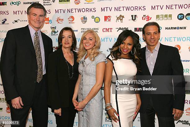 President US Ad Sales MTV Networks Hank Close, Chairman and CEO of MTV Networks Judy McGrath, actress Laura Bell Bundy, singer Ashanti and President...