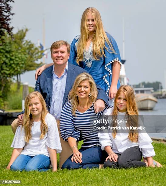 King Willem-Alexander of The Netherlands, Queen Maxima of The Netherlands, Crown Princess Amalia of The Netherlands, Princess Alexia of The...
