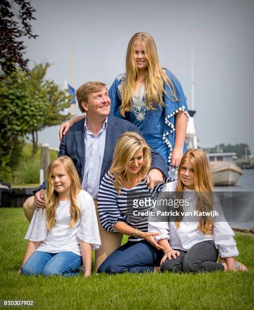 King Willem-Alexander of The Netherlands, Queen Maxima of The Netherlands, Crown Princess Amalia of The Netherlands, Princess Alexia of The...