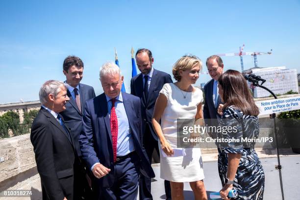 French Economist Christian Noyer, Secretary of State Benjamin Grivaux, General delegate of Paris Europlace Arnaud de Bresson, French Prime Minister...