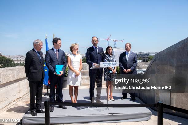 French Economist Christian Noyer, Secretary of State Benjamin Grivaux, President of Ile de France Region Valerie Pecresse, French Prime Minister...