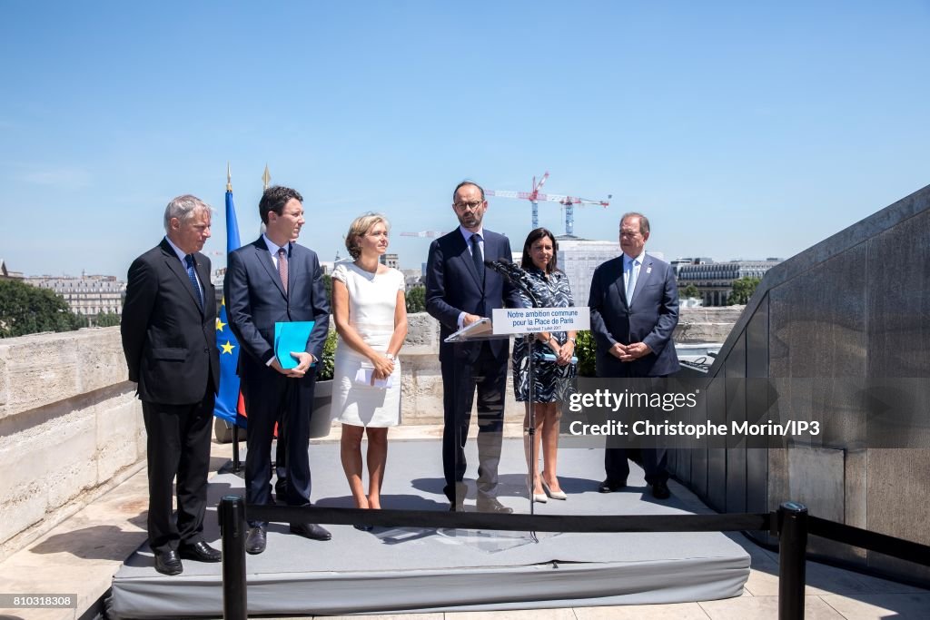 Visit of the French Prime Minister Edouard Philippe At The Monnaie De Paris for Promoting Paris As The First European Financial City After The Brexit