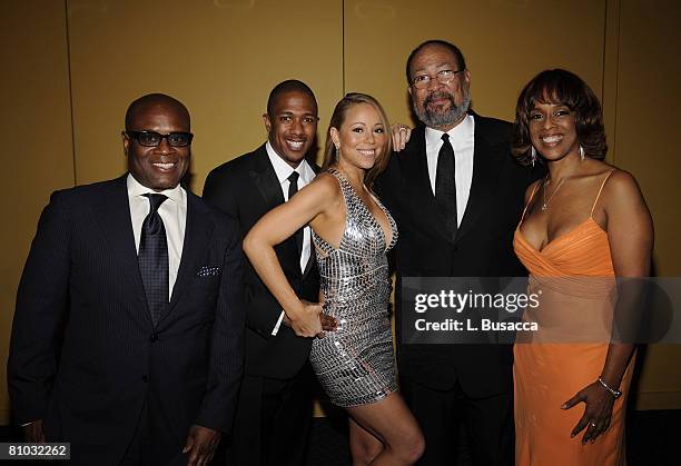 Songwriter/music producer L.A. Reid, actor Nick Cannon, singer Mariah Carey, CEO of Time Warner Richard Parsons and editor-at-large for O Magazine...