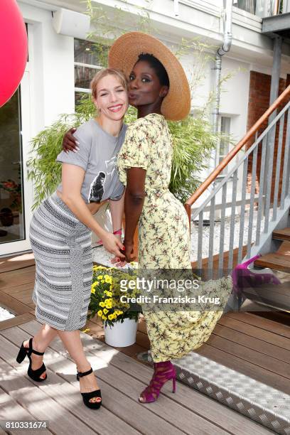 Julia Dietze and Nikeata Thompson attend the Gala Fashion Brunch during the Mercedes-Benz Fashion Week Berlin Spring/Summer 2018 at Ellington Hotel...