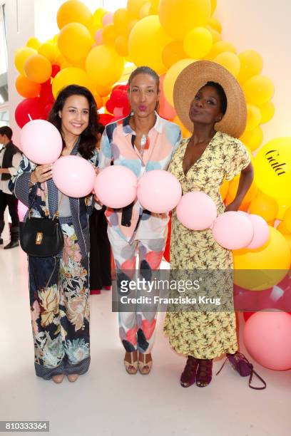 Nina Moghaddam, Annabelle Mandeng and Nikeata Thompson attend the Gala Fashion Brunch during the Mercedes-Benz Fashion Week Berlin Spring/Summer 2018...