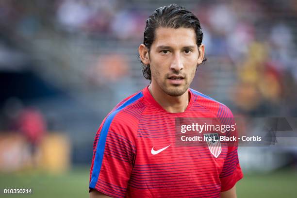 Omar Gonzalez of U.S. Men's National Team warms up prior to the International Friendly Match between U.S, Men's National Team and Ghana at the Pratt...