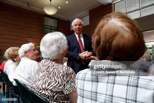 July 7: Sen. Ben Cardin greets attendees before a Health care Town Hall at Atrium Village on July 7, 2017 in Owings Mills, Maryland. Cardin took...