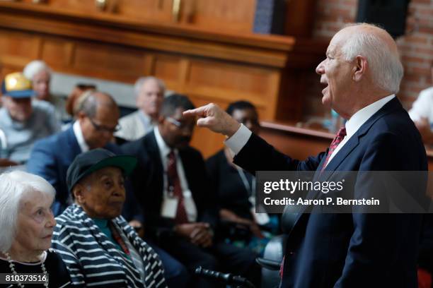 July 7: Sen. Ben Cardin holds a Health care Town Hall at Atrium Village on July 7, 2017 in Owings Mills, Maryland. Cardin took questions from senior...