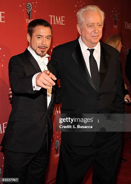 Actor Robert Downey Jr. And director Robert Downey Sr. Attend Time's 100 Most Influential People in the World gala at Jazz at Lincoln Center on May...