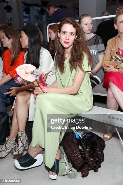 Actress Julia Malik attends the Michael Sontag show during the Mercedes-Benz Fashion Week Berlin Spring/Summer 2018 at Kaufhaus Jandorf on July 7,...