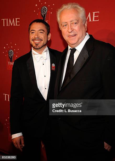 Actor Robert Downey Jr. And director Robert Downey Sr. Attend Time's 100 Most Influential People in the World gala at Jazz at Lincoln Center on May...
