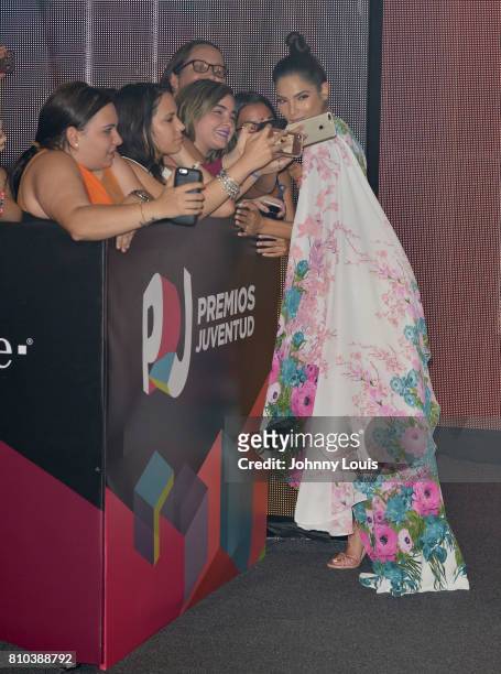 Alejandra Espinoza attends the Univision's 'Premios Juventud' 2017 Celebrates The Hottest Musical Artists And Young Latinos Change-Makers at Watsco...