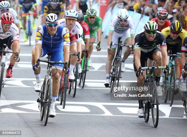 Marcel Kittel of Germany and Quick Step Floors wins in front of Edvald Boasson Hagen of Norway and Dimension Data stage 7 of the Tour de France 2017,...