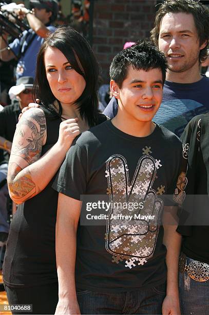 American Idol Top 12 contestants Carly Smithson, David Archuleta and Michael Johns arrive at "Dr. Seuss' Horton Hears A Who" premiere at The Mann...