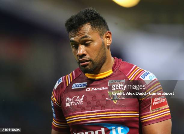 Huddersfield Giants's Ukuma Taai during the Betfred Super League Round 21 match between Huddersfield and Widnes Vikings at John Smith's Stadium on...