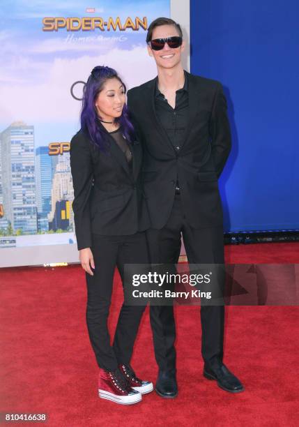 Actress Mari Takahashi and actor Peter Kitch attend the World Premiere of Columbia Pictures' 'Spider-Man: Homecoming' at TCL Chinese Theatre on June...