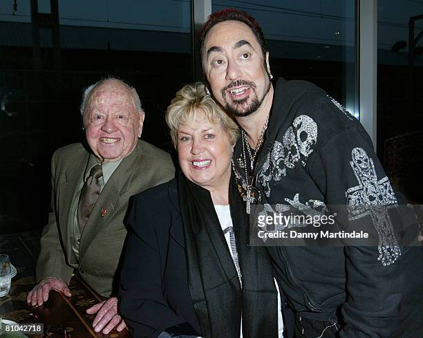 David Gest , Mickey Rooney and Jan Rooney attend David Gest's Caudwell Childrens Legends Ball - After Party at Gilgamesh, Camdon on May 9, 2008 in...