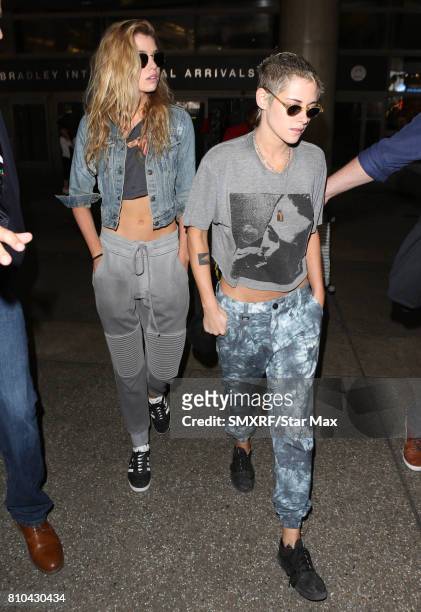 Actress Kristen Stewart and Stella Maxwell are seen on July 7, 2017 in Los Angeles, California.
