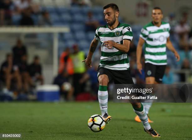 Sporting CP's midfielder Bruno Fernandes from Portugal in action during the Pre-Season Friendly match between Sporting CP and CF' Belenenses at...