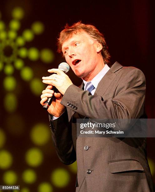 Musician Steve Winwood sings during the Berklee College of Music's Commencement Concert at Agannis Arena, Friday, May 9, 2008 in Boston,...