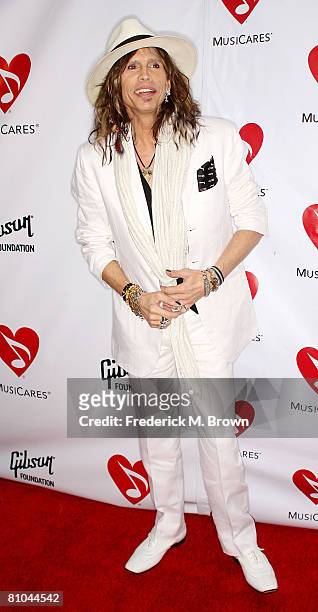 Recording artist Steven Tyler attends the fourth annual MusiCares Benefit Concert at The Music Box @ Fonda on May 9, 2008 in Hollywood, California.